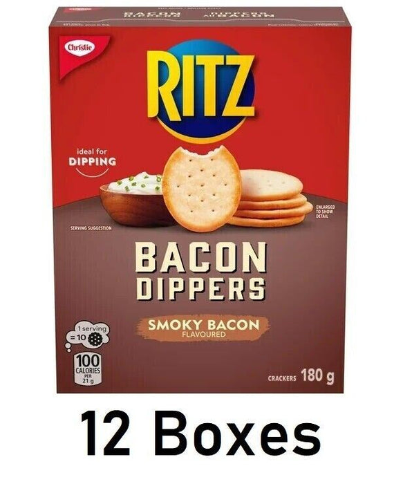 Christie Ritz Bacon Dippers Crackers 180g Each 12 Boxes