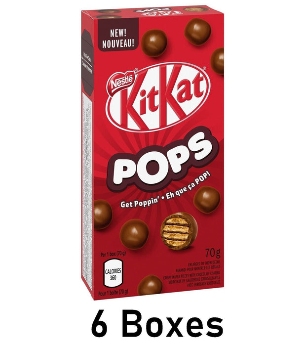 KitKat Pops Milk Chocolaty Snacks 70g Each 6 Boxes