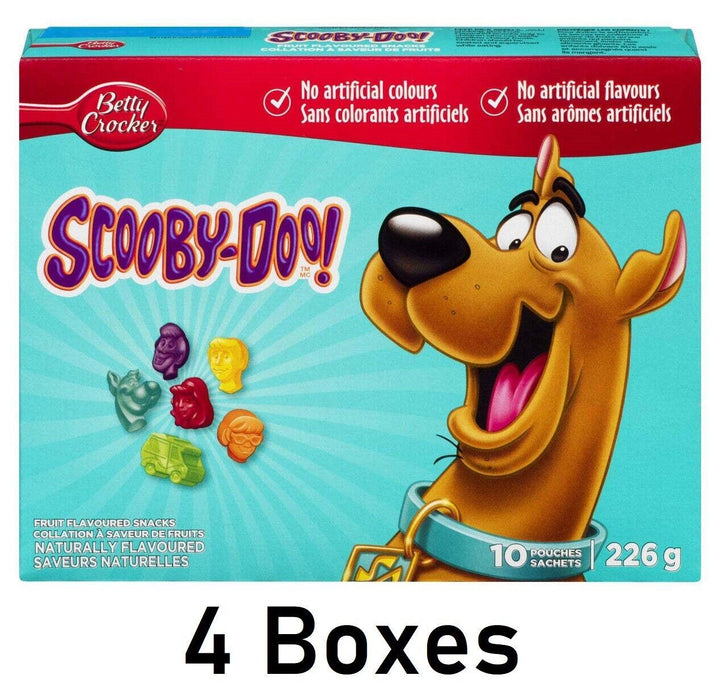 Betty Crocker Scooby Snacks Fruit Snacks 226g/8oz Each 4 Boxes