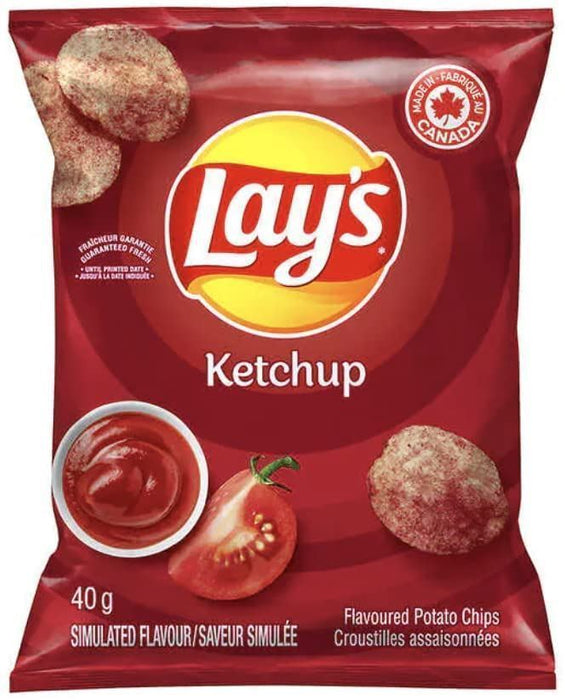 Lays Ketchup Chips 40g/1.4oz Vending Bags (25 pack)