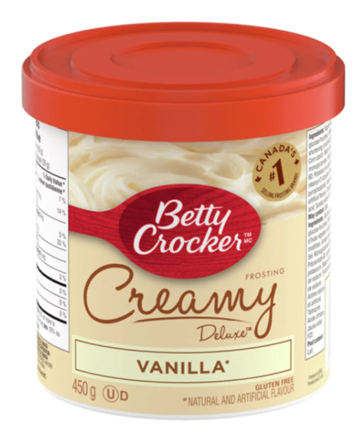 Betty Crocker Gluten Free Creamy Deluxe Frosting Vanilla 450g