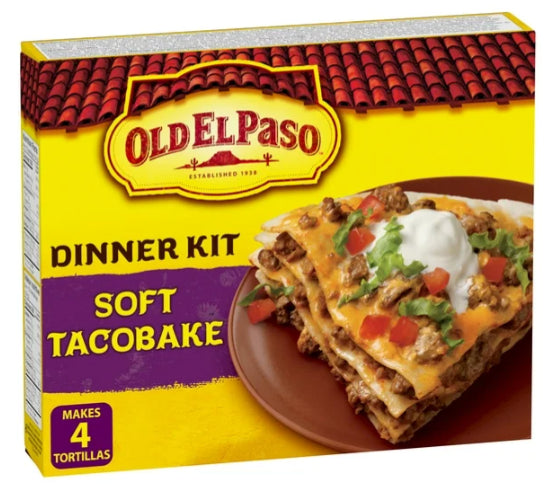 Old El Paso Soft Taco Bake Dinner Kit, 312g