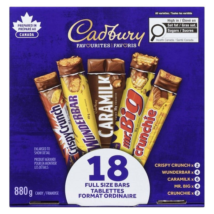 Cadbury Assorted Mini Chocolate Candy Bag, 880g