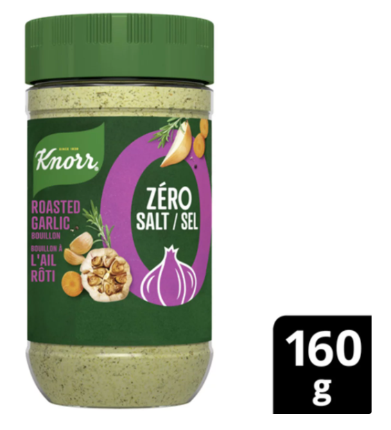 Knorr Zero Salt Bouillon Powder Roasted Garlic 160g