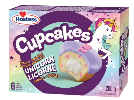 Hostess Unicorn Vanilla Flavor Cupcakes, 206g