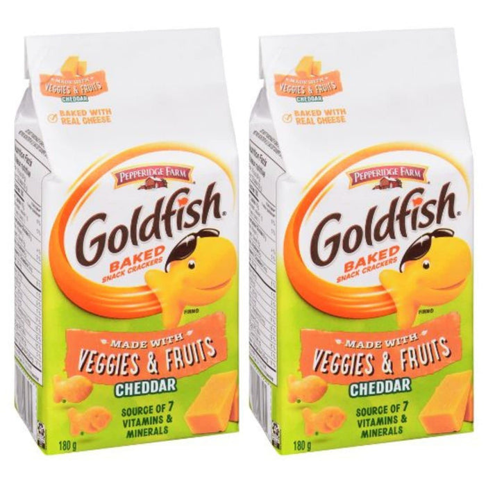 Goldfish Veggies and Fruits Crackers, 180g/6.3oz (Pack of 2)