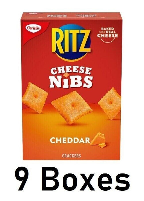 Christie Ritz Cheddar Cheese Nips/Nibs Crackers 180g Each 9 Boxes