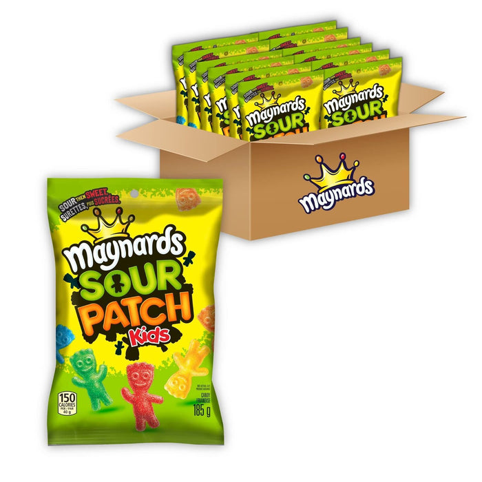 Maynards Gummy Sour Patch Kids Candy 185g/6.5oz Each 12 Bags