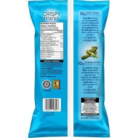 Quaker Crispy Minis Rice Chips Crunchy Dill 100g