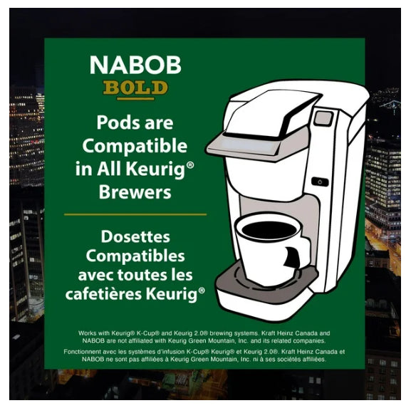 Nabob Full City Dark Coffee 100% Compostable Pods, 30 Count, 292g