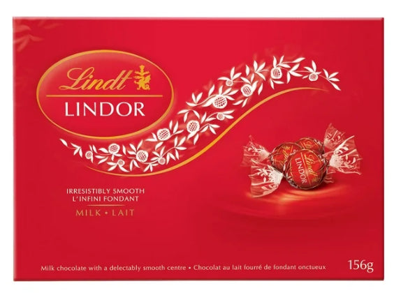 Lindt LINDOR Milk Chocolate Truffles, 156g Box, 13x12g