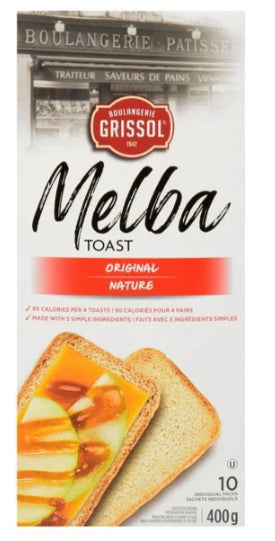 Boulangerie Grissol Melba Toast Plain, 10pc, 400g