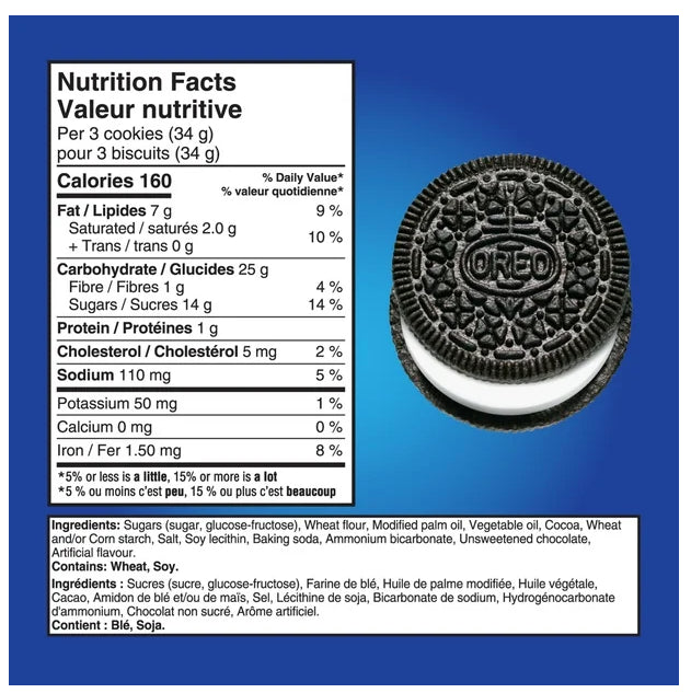 Oreo Original Chocolate Sandwich Cookies, Family Size, 439g