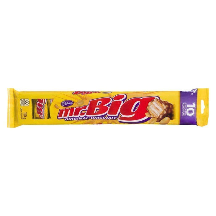 Cadbury Mr. Big Original Snack Size Chocolate Bars 11g Each 10 Mini Bars