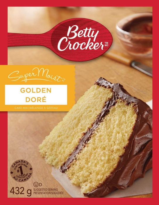 Betty Crocker Super Moist Golden Cake Mix 15.25oz, 4 BOXES {Canadian Product}