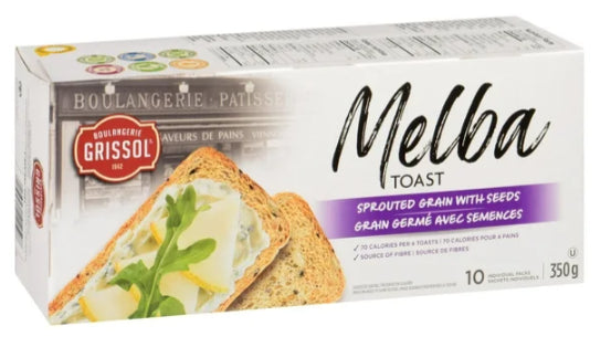 Boulangerie Grissol Melba Toast Sprouted Grain with Seeds, 10pc 350g