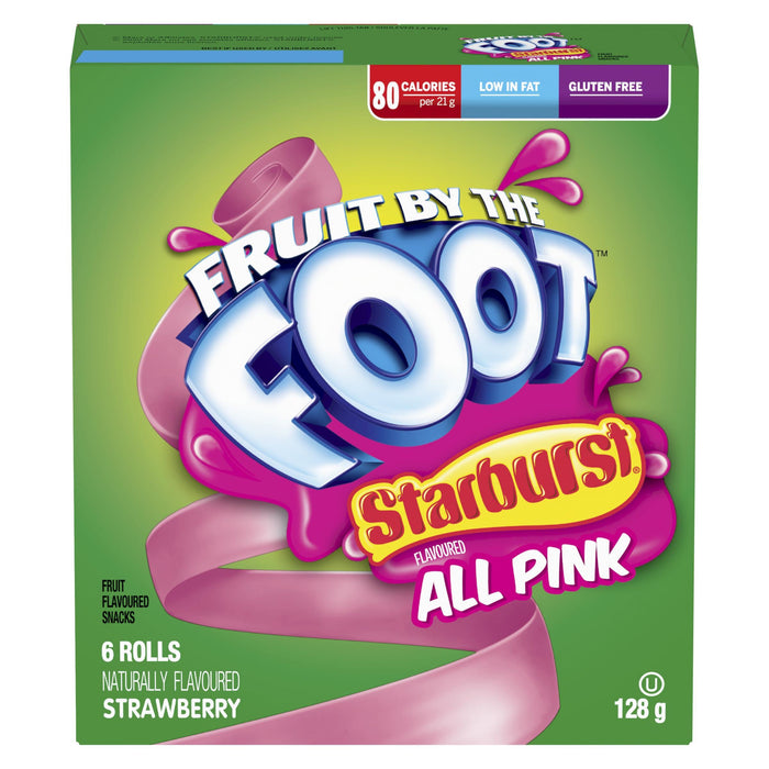 Betty Crocker, Gluten Free, Fruit by The Foot, Starburst All Pink, 6 Count, 128g