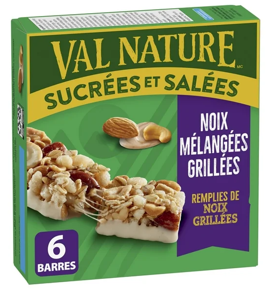 Nature Valley Granola Bars, Sweet and Salty Nut, Roasted Mixed Nut, 6 Bars, 210g