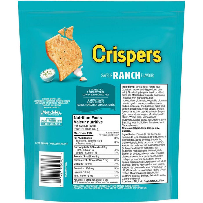 Christie Crispers, Ranch Crackers, 145g/5.1oz Bag