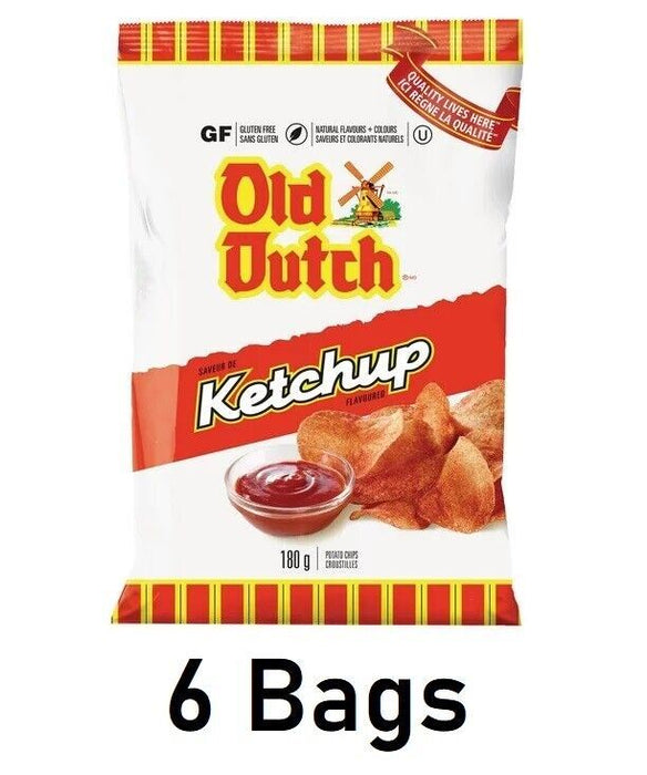 Old Dutch Ketchup Potato Chips Size 180g Each 6 Bags from Canada