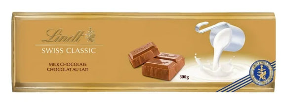 Lindt SWISS CLASSIC Gold Milk Chocolate Bar, 300g