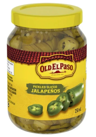 Old El Paso Pickled Sliced Jalapenos, Canned Jalapenos, 250ml