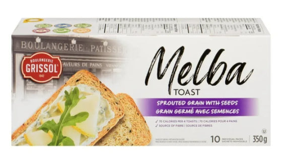 Boulangerie Grissol Melba Toast Sprouted Grain with Seeds, 10pc 350g