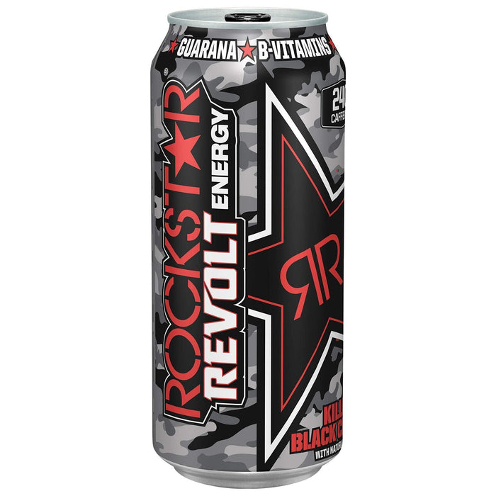 Rockstar Energy Drink Revolt, Black Cherry, 24 CANS