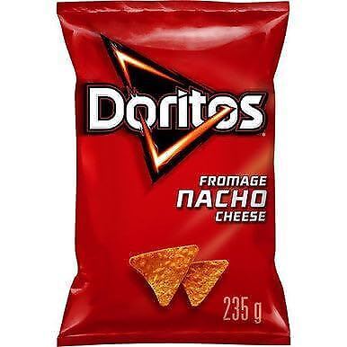 Doritos Nacho Cheese Tortilla Chips, 235g/8.3oz Bag From Canada