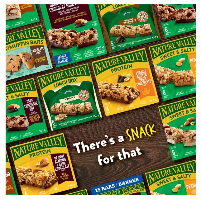 Nature Valley Granola Bars, Sweet and Salty Nut, Almond, 6 Bars, 210g
