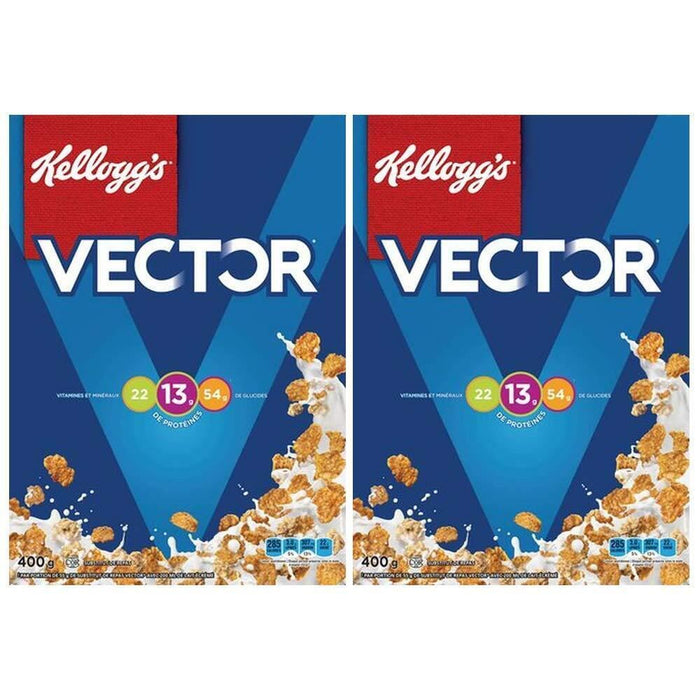 Kellogg's Vector Meal Replacement Cereal, 400g/14.1oz, 2 BOXES