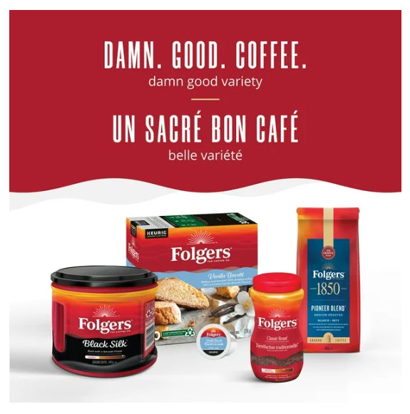 Folgers Lively Colombian Decaf Medium Roast K-Cup Coffee Pods, 12 Count, 108g