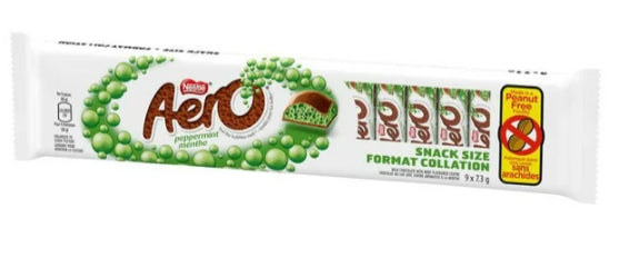 Nestle Aero Peppermint Fun Size Chocolate Bars, 9 x 7.3g