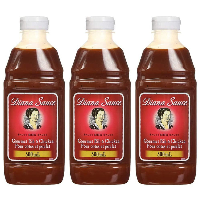 Diana Garlic Rib & Chicken Sauce 500ml Each 3 Bottles