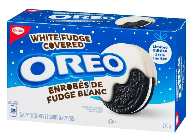 Oreo White Fudge Covered Sandwich Cookies, 240g