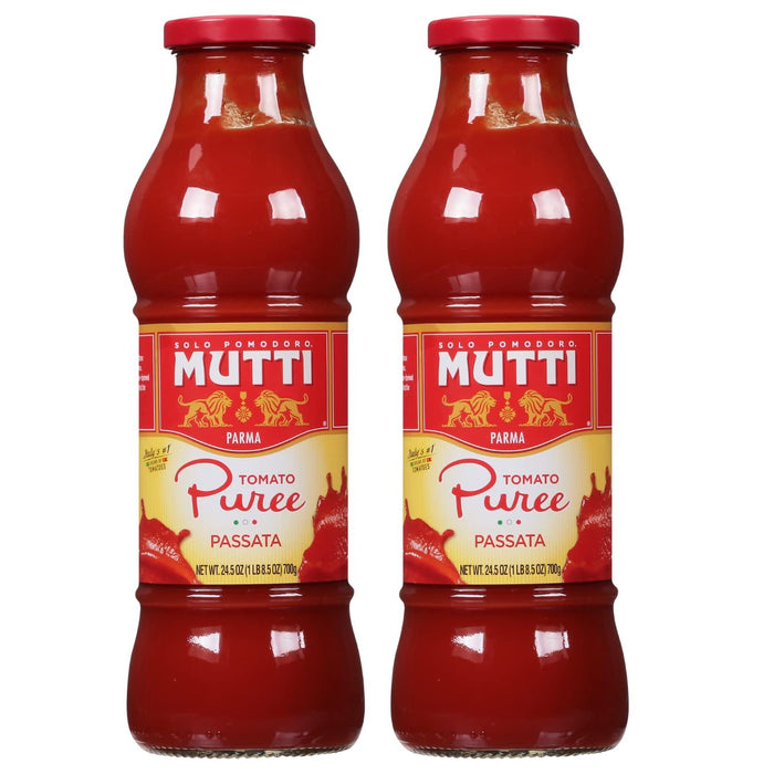 Mutti Tomato Puree (Passata), 24.5oz Each 2 Bottles