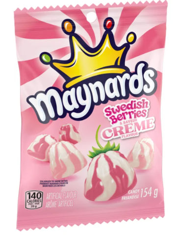 Maynards, Swedish Berries and Creme Gummy Candy, 154g