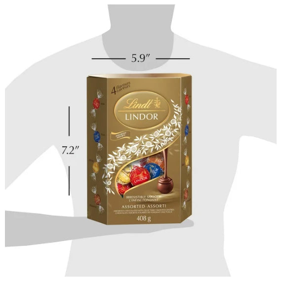 Lindt LINDOR Assorted Chocolate Truffles Cornet, 408g