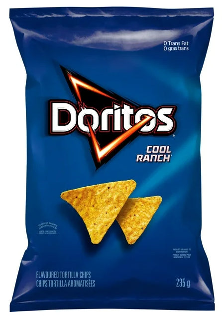 Doritos Cool Ranch Flavored Tortilla Chips, 235g