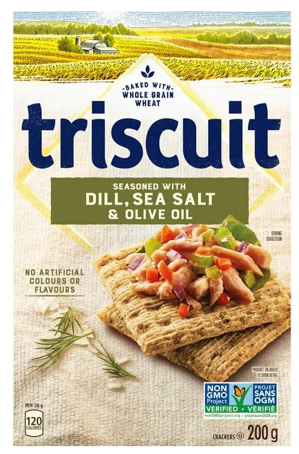 Triscuit Dill Sea Salt & Olive Oil Snacking Crackers, 200g