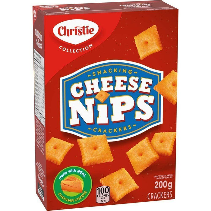 Christie Cheese Nips Cheddar Baked Crackers, 7.05oz, 6-Box {Canadian Product}