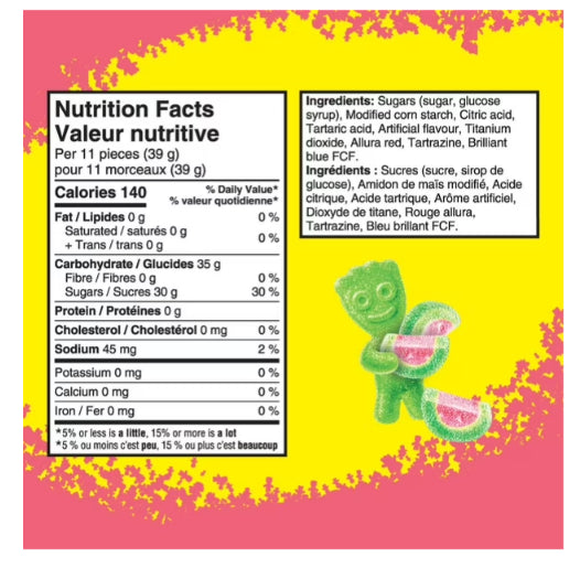 Sour Patch Kids Watermelon Candy, Gummy Candy, Sour Candy, Candy Box, 100g