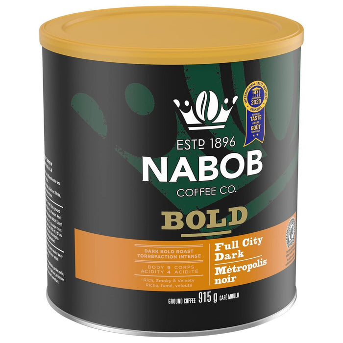 NABOB Full City Dark Ground Coffee, 915g/32.27oz 6 Containers