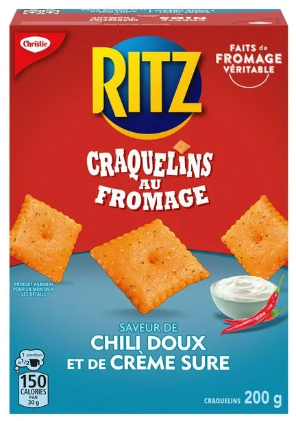 Ritz Cheese Nibs Sweet Chili & Sour Cream Crackers, 200g