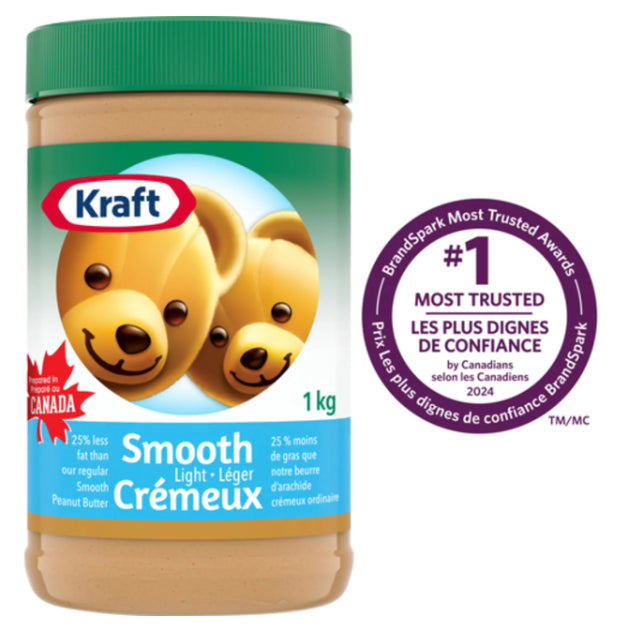 Kraft Peanut Butter Smooth Light 1kg