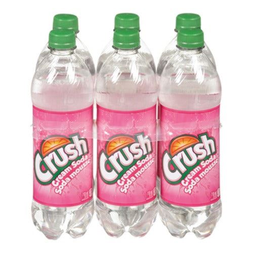 Crush Clear Cream Soda 6 Bottles, 6x710mL