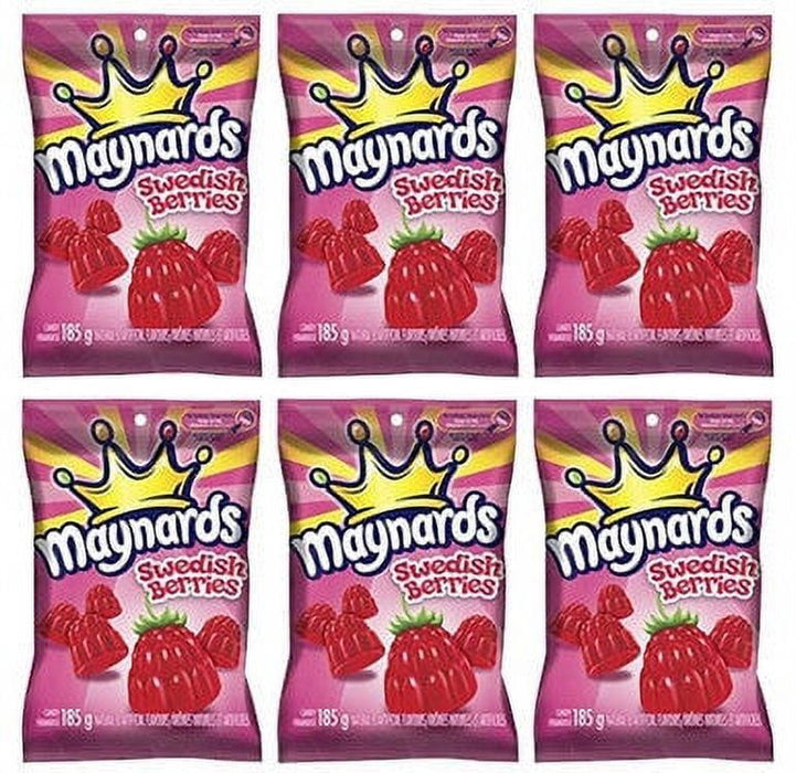 Maynards Swedish Berries Candy 154g/6.5oz Each 6 Bags