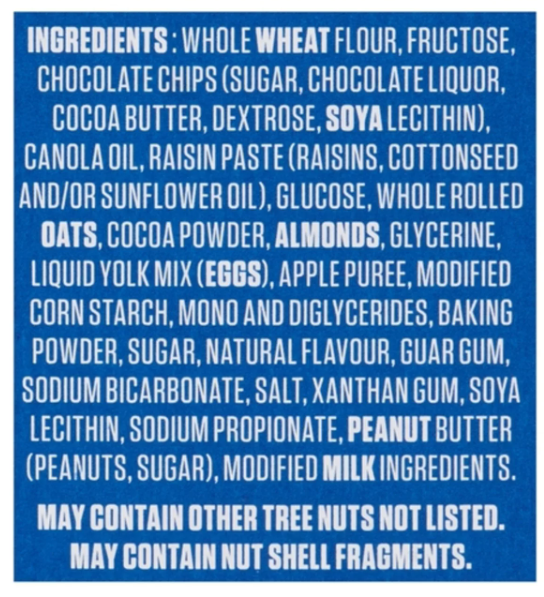 Leclerc Muffin Max Whole Grain Bars Brownies 6 x 223g