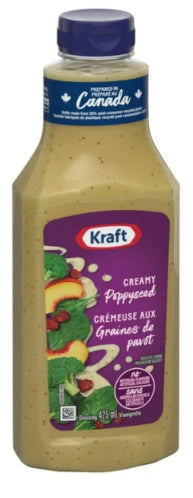 Kraft Creamy Poppyseed Salad Dressing, 425ml