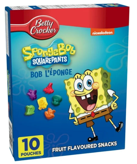 Betty Crocker SpongeBob SquarePants Fruit Snacks, 10pc